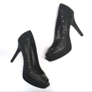 4/$20 FIONI Faux Leather Platform Studded Heels 9
